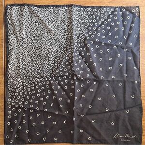 Tiffany & Co. Elsa Peretti Black and White Heart Pattern Scarf